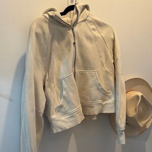 lululemon athletica scuba Cream Cropped Zip Hoodie